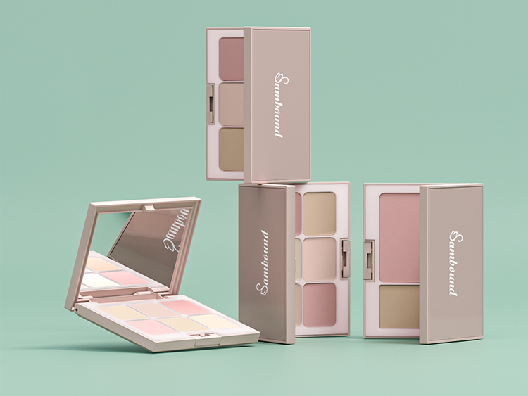 6色眼影盤空盤遮瑕盤包材定制 6色眼影盤空盤遮瑕盤包材定制