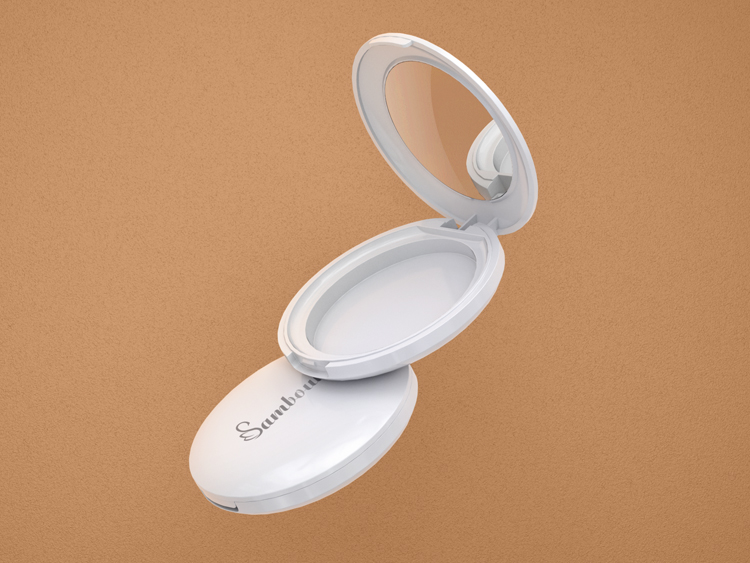 廠家定制圓形白色散粉盒分裝盒 廠家定制圓形白色散粉盒分裝盒