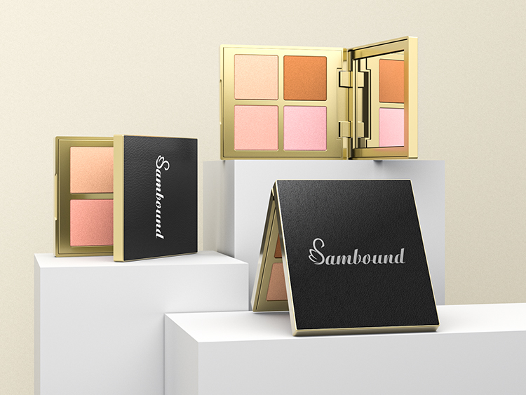 仿皮革紋理四色眼影盤(pán)包裝加工定制 仿皮革紋理四色眼影盤(pán)包裝加工定制