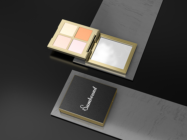 仿皮革紋理四色眼影盤(pán)包裝加工定制 仿皮革紋理四色眼影盤(pán)包裝加工定制