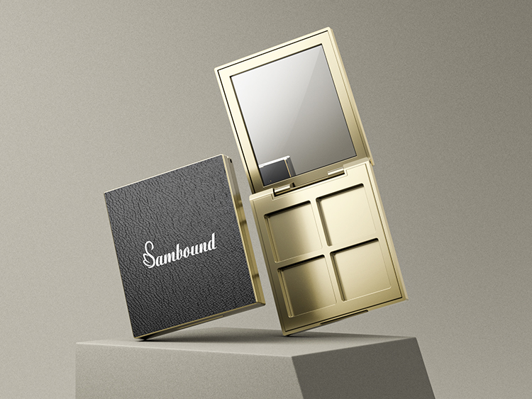 仿皮革紋理四色眼影盤(pán)包裝加工定制 仿皮革紋理四色眼影盤(pán)包裝加工定制